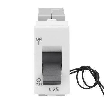 Lauritz Knudsen Englaze Mini MCB, 1 Pole, 3kA Breaking Capacity, 25A| MCB for Home & Office (Snow White)