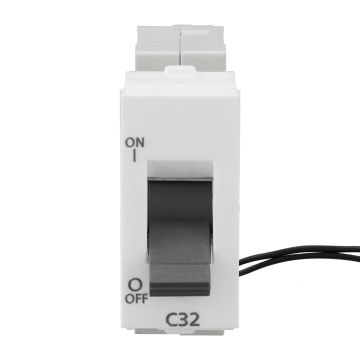 Lauritz Knudsen Englaze Mini MCB, 1 Pole, 3kA Breaking Capacity, 32A| MCB for Home & Office (Snow White)