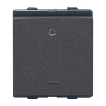 Lauritz Knudsen Englaze Bell Push, 10AX | 2 Module |Soft Feel | ISI Certified (Mountain Grey)