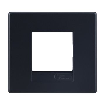 Lauritz Knudsen Englaze 2 Module Plate Sparkle Black