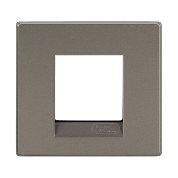 Lauritz Knudsen Englaze Modular Switch Cover Plates | 2 Module | With Grid Frames (Champagne Gold)