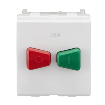 Lauritz Knudsen Englaze Motor Starter, 25A |2 Module (Snow White)