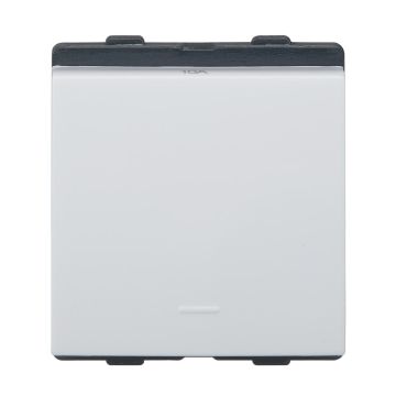 Lauritz Knudsen Englaze Switch, 10AX | 1-Way | 2 Module | Mega Switch | ISI Certified (Snow White)