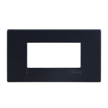 Lauritz Knudsen Englaze 4 Module Plate Sparkle Black