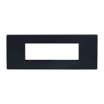 Lauritz Knudsen Englaze 6 Module Plate Sparkle Black