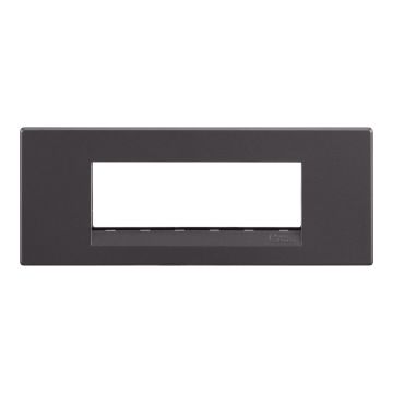 Lauritz Knudsen Englaze Modular Switch Cover Plates | 6 Module | With Grid Frames (Mountain Grey)