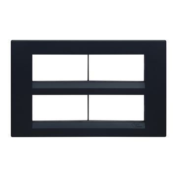 Lauritz Knudsen Englaze 16 Module Plate Sparkle Black