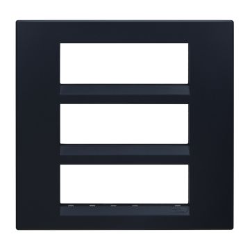 Lauritz Knudsen Englaze 18 Module Plate Sparkle Black