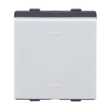 Lauritz Knudsen Englaze Switch, 20A | 2-Way | 2 Module | Mega Switch | ISI Certified (Snow White)