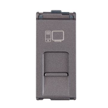 Lauritz Knudsen Englaze Rj 45 Cat 6A Shuttered M Grey