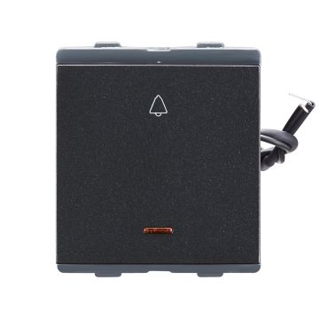 Lauritz Knudsen Englaze 10A Bell Push Ind Sparkle Black