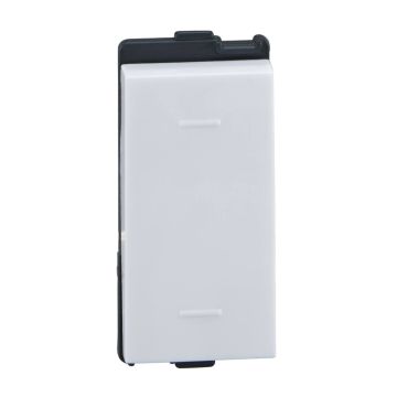 Lauritz Knudsen Englaze Switch, 10AX | 2-Way | Soft Feel Switch | 1 Module | ISI Certified (Snow White)