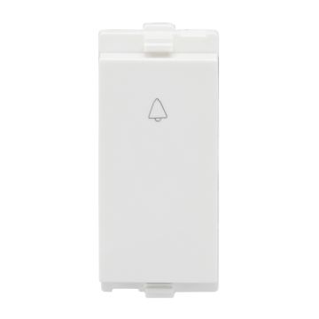 Lauritz Knudsen enGem Bell Push, 6AX | 1 Module | ISI Certified | Smooth & quick press action | White Color