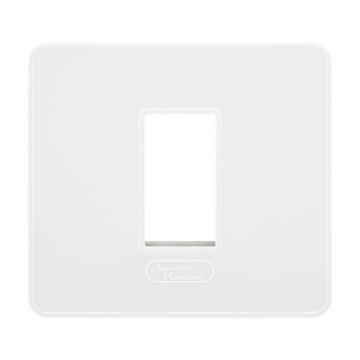 Lauritz Knudsen enGem Cover Plates | 1 Module | with Grid Frames | Clean & elegant finish | White Color