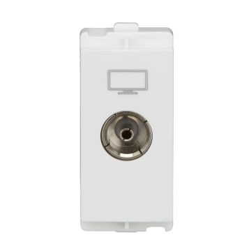 Lauritz Knudsen enGem Tv Socket | 1 Module | Durable| Modular TV Socket | White Color