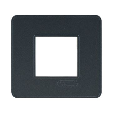 Lauritz Knudsen enGem Cover Plates | 2 Module | with Grid Frames | Clean & elegant finish | Stone Grey Color
