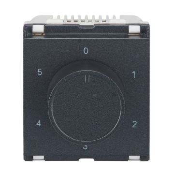 Lauritz Knudsen enGem Fan Regulator 120 W | 5-Step | 2 Module | 360 Degree Rotation | ISI Certified | Smooth & accurate speed control | Stone Grey Color