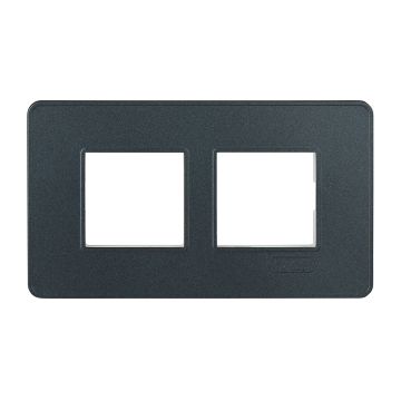 Lauritz Knudsen enGem Cover Plates | 4 Module | with Grid Frames | Clean & elegant finish | Stone Grey Color