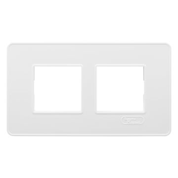 Lauritz Knudsen enGem Cover Plates | 4 Module | with Grid Frames | Clean & elegant finish | White Color