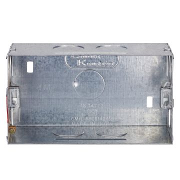 Lauritz Knudsen enGem GI Metal Box | 4 Module | Suitable for englaze, entice, enCurve & enGem ranges | Safe housing for switches & wiring