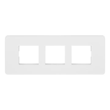 Lauritz Knudsen enGem Cover Plates | 6 Module | with Grid Frames | Clean & elegant finish | White Color