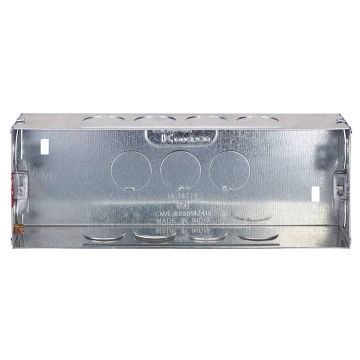 Lauritz Knudsen enGem GI Metal Box | 6 Module | Suitable for englaze, entice, enCurve & enGem ranges | Safe housing for switches & wiring