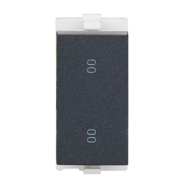 Lauritz Knudsen enGem Switch, 6AX | 2-Way | 1 Module | ISI Certified | Reliable & smooth switching operation | Stone Grey Color