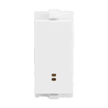 Lauritz Knudsen enGem Switch, 16AX | 1-Way with Indicator | 1 Module| ISI Certified | Reliable & smooth switching operation | White Color