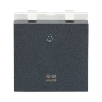 Lauritz Knudsen enGem Bell Push, 6AX with Indicator | 2 Module | ISI Certified | Smooth & quick press action | Stone Grey Color