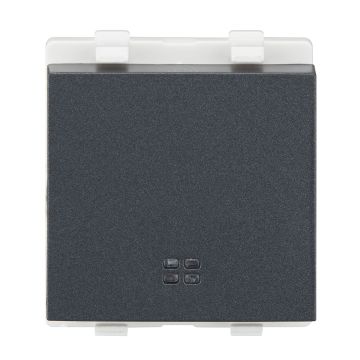 Lauritz Knudsen enGem Switch, 2 Pole with Indicator lamp, 32A | 2 Module | ISI Certified | Reliable & smooth switching operation | Stone Grey Color