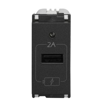 Lauritz Knudsen Encurve Usb Charger 2A 1 Module Magnesium Grey