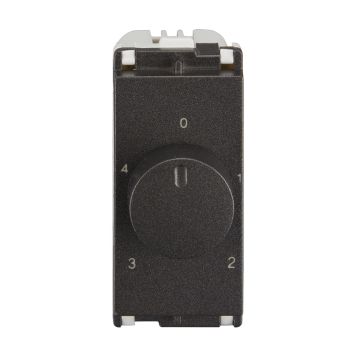 Lauritz Knudsen Encurve Fan Regulator 4-Step, 1 Module Magnesium Grey
