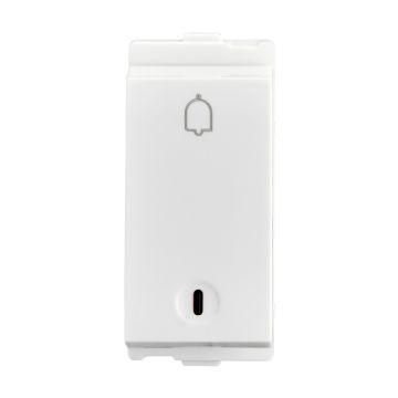 Lauritz Knudsen Encurve Bell Push 6A With Indicator, 1 Module