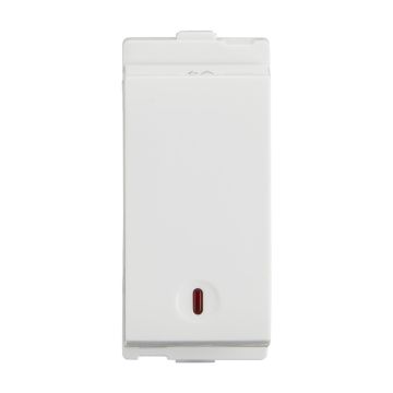 Lauritz Knudsen Encurve Switch 1 -Way 6A With Indicator, 1 Module