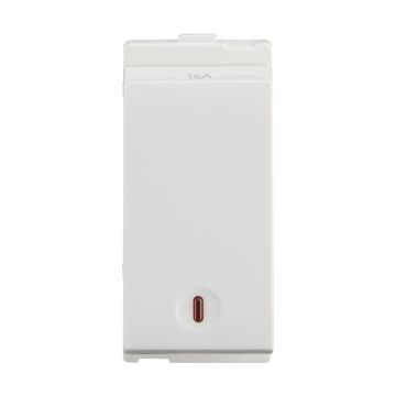 Lauritz Knudsen Encurve Switch 16A 1 -Way With Indicator, 1 Module