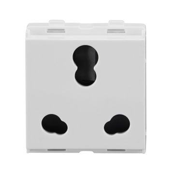 Lauritz Knudsen Encurve Socket 6A/16A Combination With Isi, 2 Module