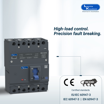 Lauritz Knudsen DN0SD, MCCB, 4 Pole, 415V AC, 100A | Switch Disconnector | IP40 Protection | MCCBs without protection release 