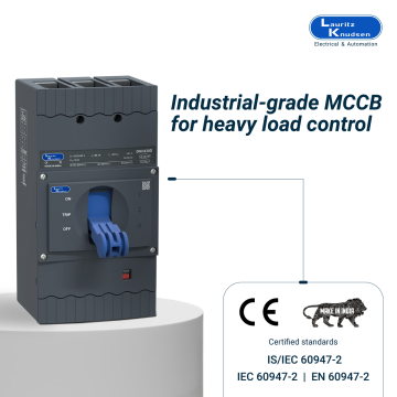 Lauritz Knudsen DN3-630D, MCCB, 3 Pole, 415V AC, 36kA Breaking Capacity, 500A | Thermal-Magnetic Release | IP40 Protection
