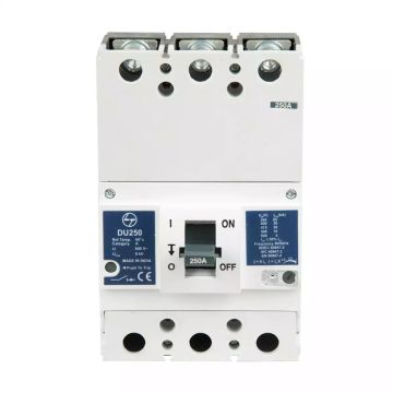 DU250 MCCB 250A 3P 415V AC 30kA Thermal Magnetic 50/60 Hz