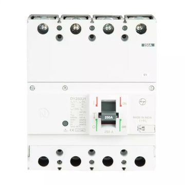 DY250U1 MCCB 250A 4P 415V AC 10kA Thermal Magnetic 50/60 Hz