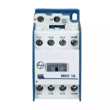 MNX  Contactor 18A 3P 415V AC In Built 1NC AC-3 220V AC Coil 50/60 Hz