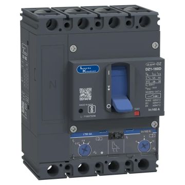 DZ1D MCCB 160 4P 415V AC 36kA Thermal Magnetic 50/60 Hz