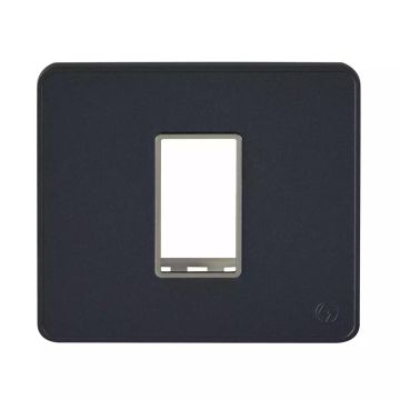 enGem  1 Module  Stone Grey   Plate with chrome Bezel 