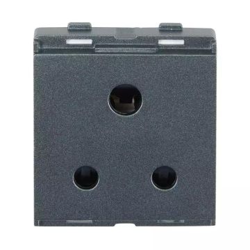 enGem 3 Pin Socket 6A with ISI  Stone Grey 