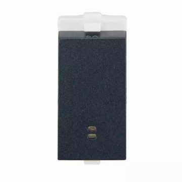 enGem Switch 1-way 6A with indicator 1M  Stone Grey 