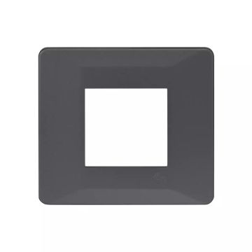 entice 2 module plate- Charcoal Grey