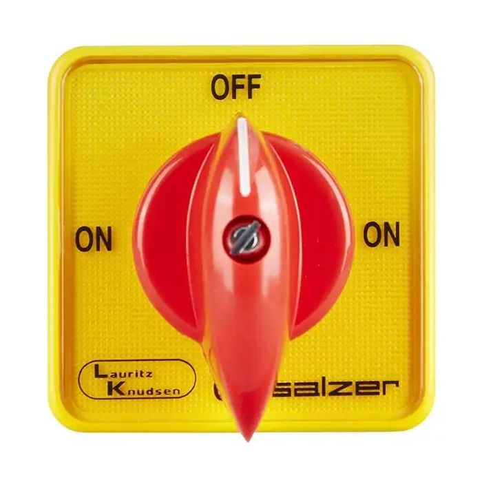 Lauritz Knudsen Isolator Switch, 16A | 3 Pole ON-OFF | 90 Degree Operation Complete Rotation | High‑Voltage DC Isolator