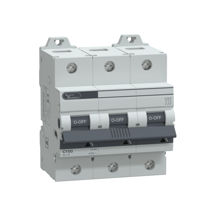 AU HR MCB 100A TP 415V AC 15kA C Curve Â | Lauritz Knudsen