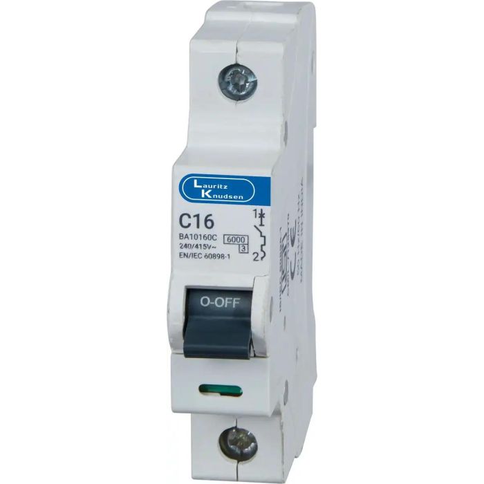 Lauritz Knudsen Tripper, MCB, C-Curve, 16A | 1 Pole | Energy Saving |  Higher Life | 240V AC