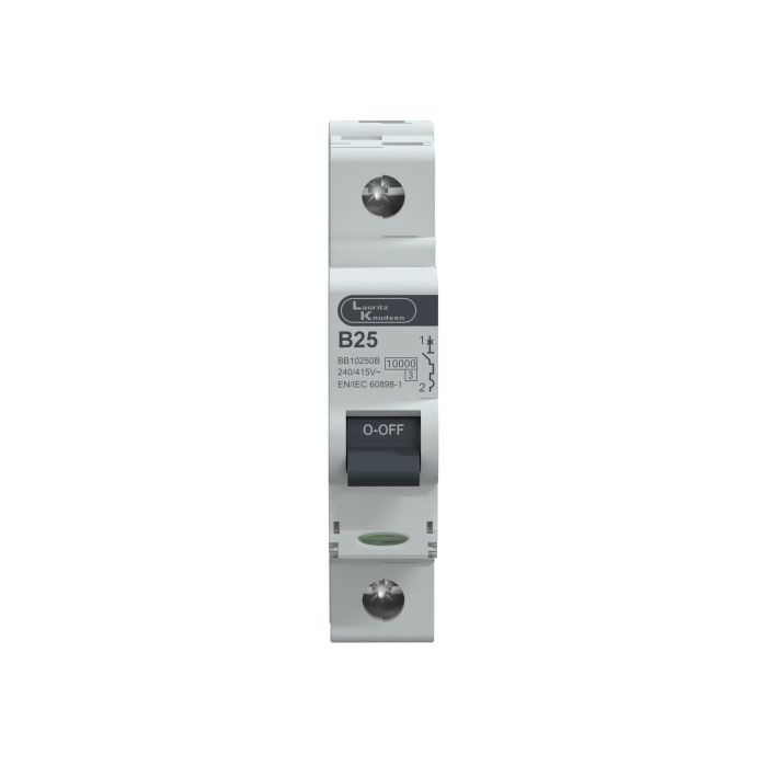 Lauritz Knudsen EXORA, MCB, 1 Pole, 240V AC, 10kA, B Curve, 25A